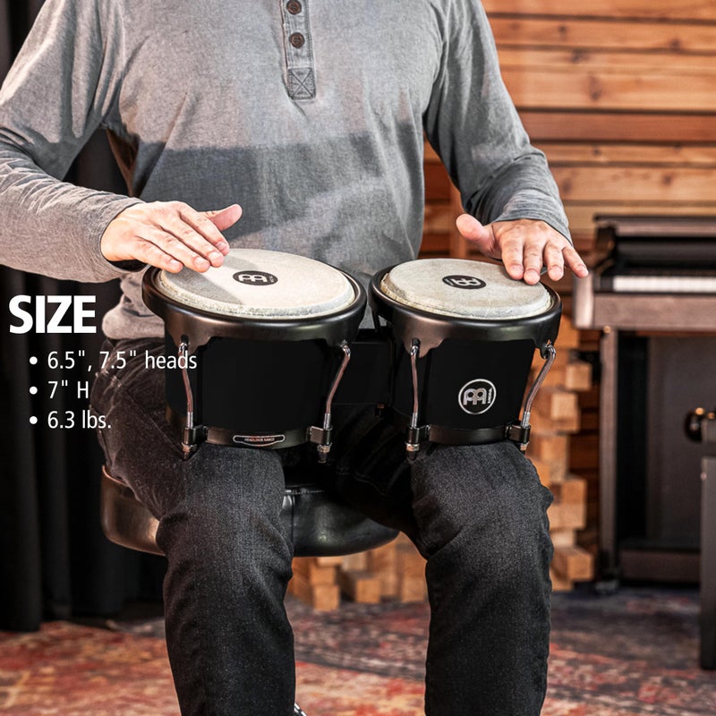 Meinl Percussion طقم طبول بونغو مع أصداف صناعية متينة لجميع الأحوال الجوية، سلسلة الرحلة - غير مصنوعة في الصين - رؤوس جلد الجاموس الطبيعي، ضمان لمدة 2 سنة - Image 3